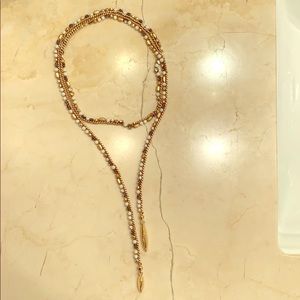 Stella & Dot Zoe gold lariat necklace